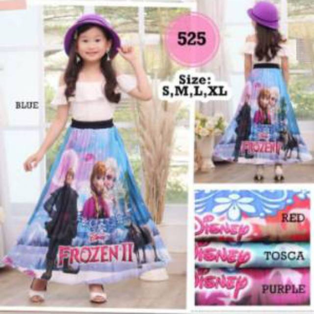 ROK PLISKET ANAK FROZEN