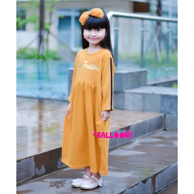 Gamis Polos Babyterry Foil 2-8 Tahun Gamis Kaos Anak