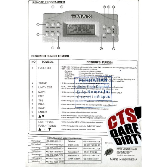 Remote Remot ECU JUKEN 5 5+ 5++ Plus Pro Basic BRT Socket Baru