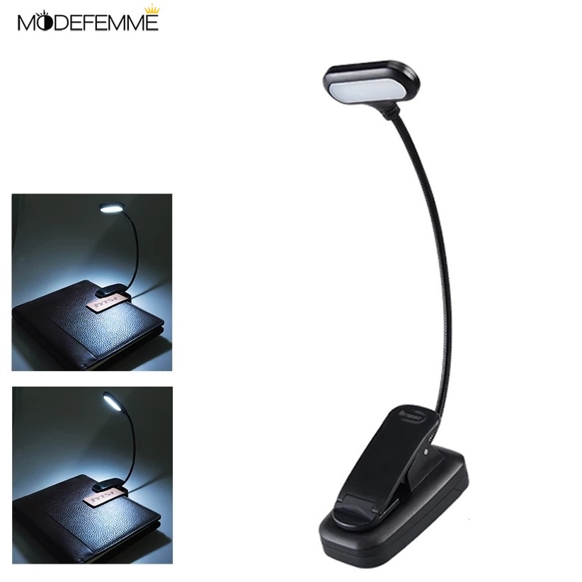 [ Clip-on Adjustable Flexible Gooseneck LED Desk Lamp For Office &amp; Household Study Students Reading ]