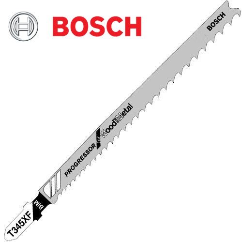 Bosch Mata Jigsaw/Mata Gergaji T345XF Bosch Untuk Kayu dan Besi (Per Batang)