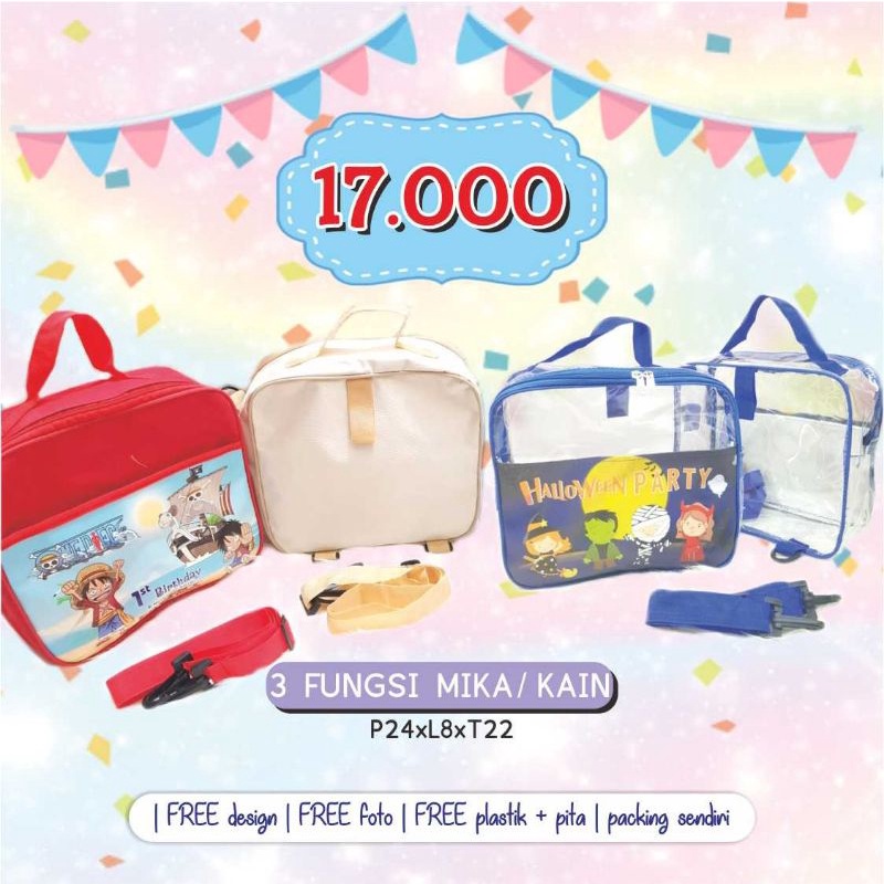 

Souvenir ultah tas 3 in 1