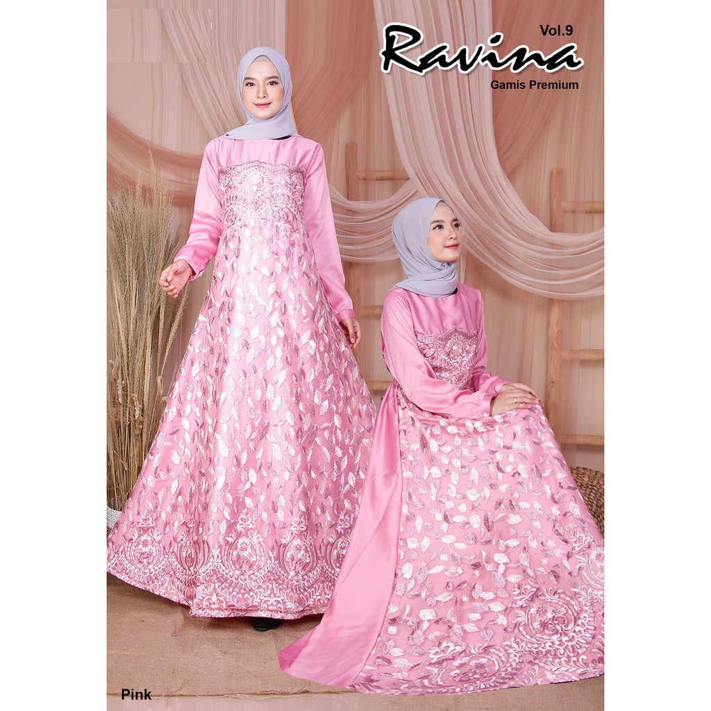 Dress Muslim Ravina Gamis Pesta Mewah