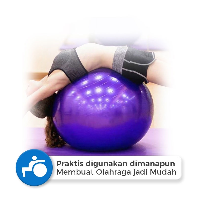 【Free shipping】Gymball Speeds Senam Bola Gym Fitness Untuk Ibu Hamil Diameter 75cm Bola yoga alat  FREE POMPA