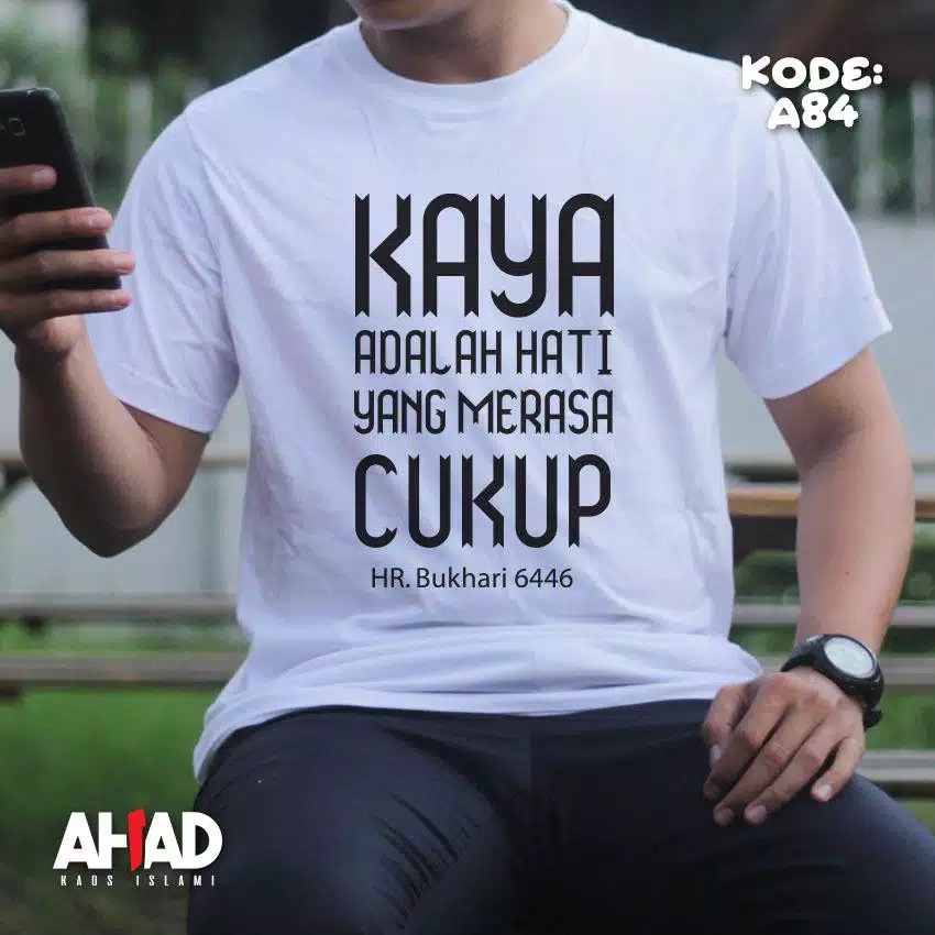 KAOS DAKWAH PREMIUM KAYA ADALAH HATI , KAOS ISLAMI, BAJU HIJRAH, KAOS DISTRO BANDUNG,BAJU MUSLIM