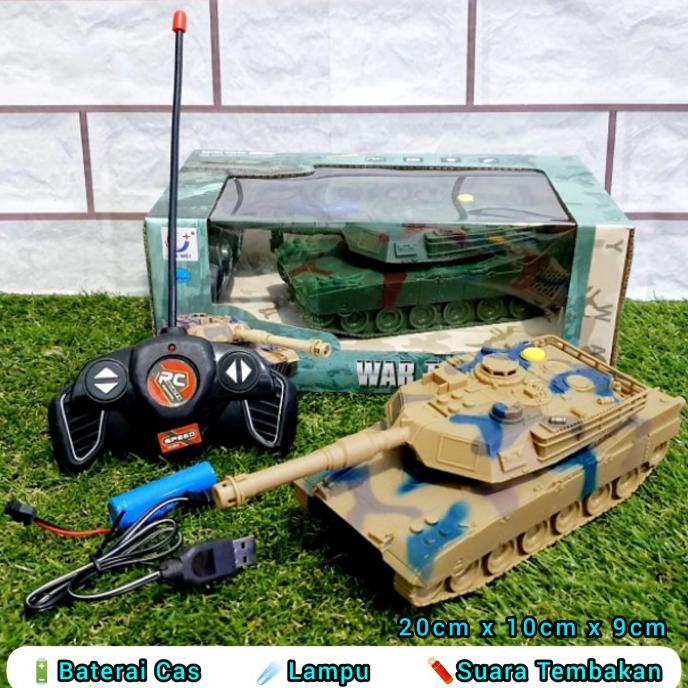 Mainan Tank Remote Control RC War Tank Remot bisa Battle Tembak Peluru