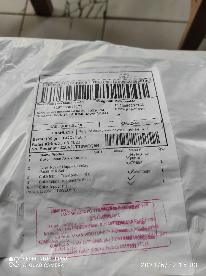 Cake Topper Happy Birthday Paper Mix Set