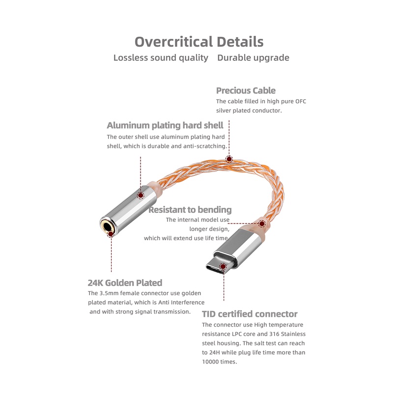 JCally JM6 DAC CX31993 Type C to 3,5mm Audio Converter alt Jcally JA04 JM04 Pro alt CX Pro DAC