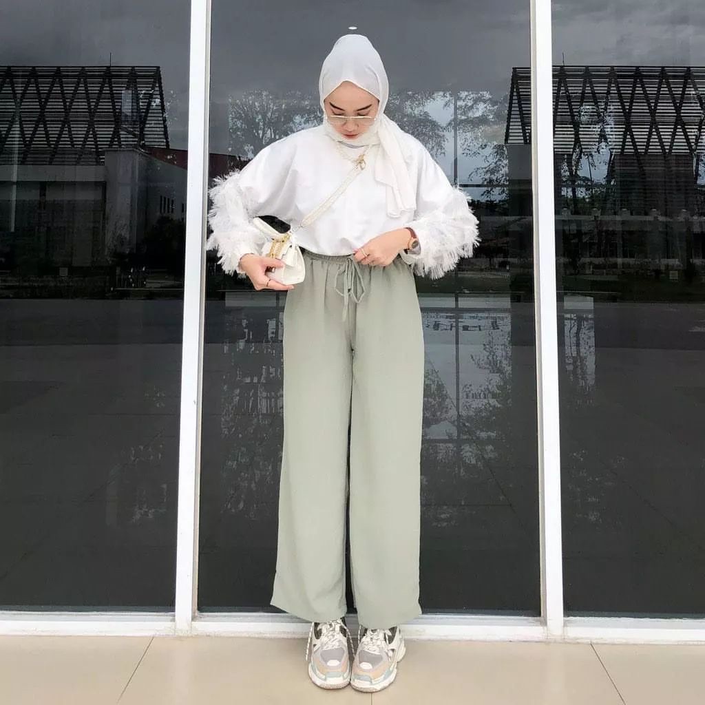 BEFAST - ZRX OOTD Celana panjang GHIA / KULOT HIGHWAIST LOOSE PANTS / Celana Panjang Wanita / Pakaian Wanita Kekinian Remaja ABG / OOTD Remaja Wanita Ala Korean Style / Celana Kulot Polos Casual / Kulot Terlaris / Trendy