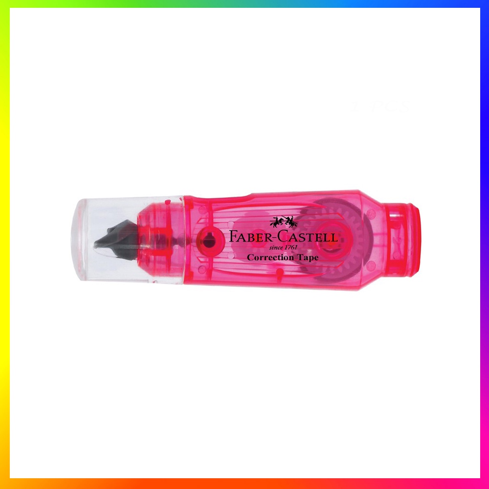 Faber Castell Mini Correction Tape Pink Barrel Tape Correction FaberCastell Mini 5 mm x 6 m Tipex Correction Warna ACAK