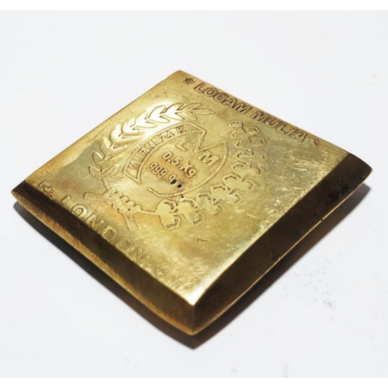 Replika Emas Batang Logam Mulia LM London 24K Bahan Kuningan