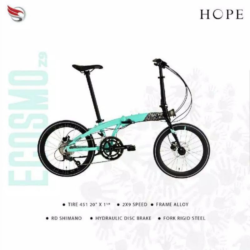 sepeda lipat ecosmo Z9 hope