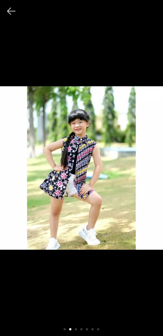 Outer Batik Anak Cewek Long Outer Anak Cardigan Batik Anak Rompi Batik Anak Perempuan Outer Batik