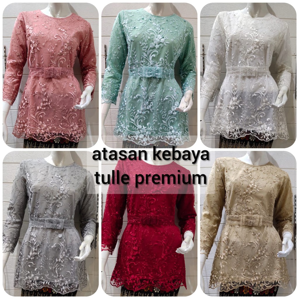 ATASAN KEBAYA ANAK MUDA RATA BAHAN TULLE PREMIUM