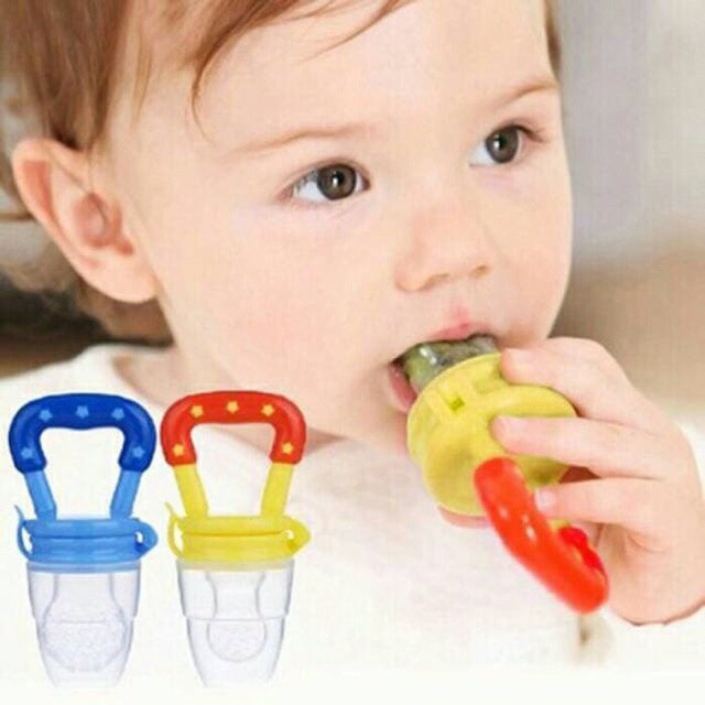 Empeng Buah Bayi / Empeng Gigit Bayi Bisa Di Isi Buah Bahan Silikon Aman / Baby Fruit & Food Feeder-4