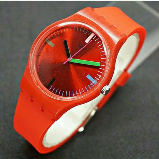 TERMURAH jam tangan swatch wanita / jtr 802 merah