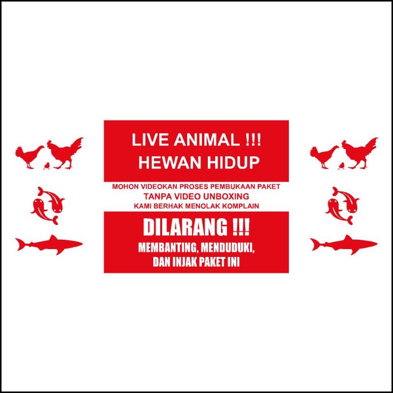 

STIKER LIVE ANIMAL KECIL UK 85 X 33 MM ISI 100 PCS BINATANG UNBOXING HEWAN HIDUP WLBEE