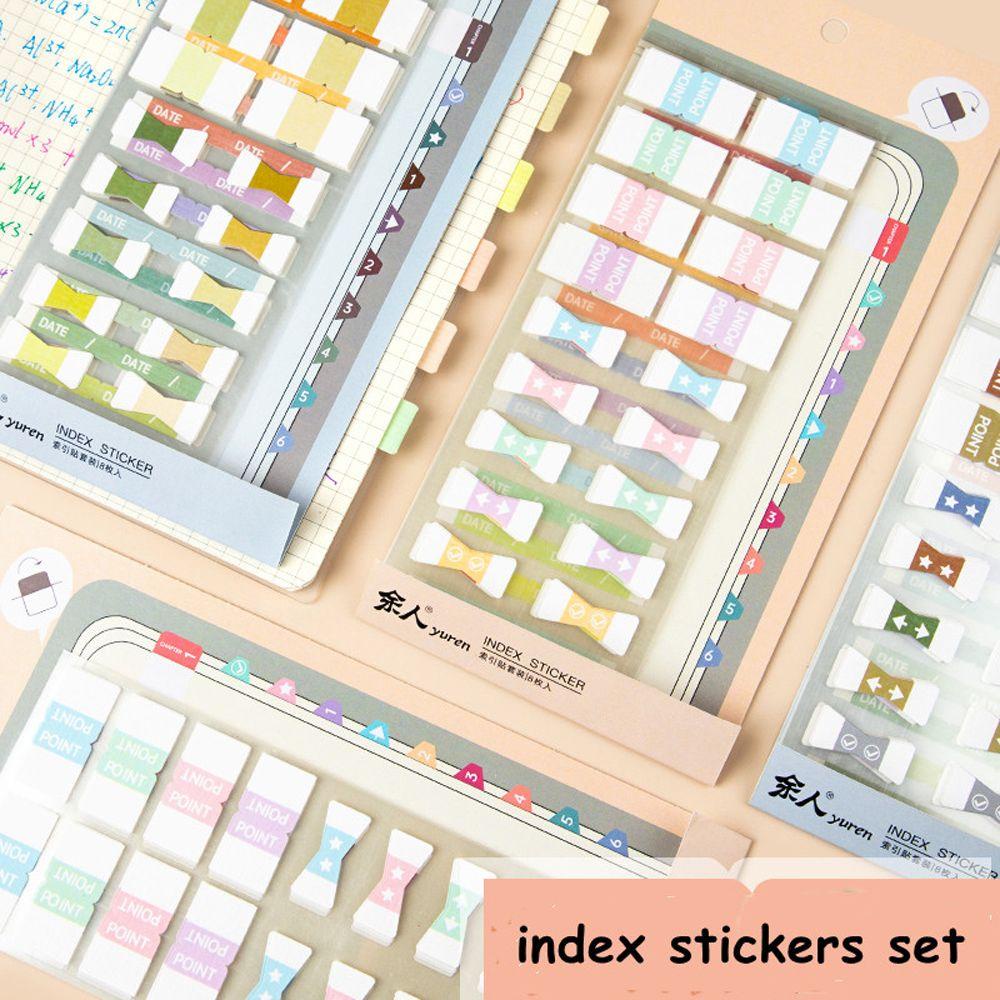 Lanfy Index Memo Pad Note Paper Kawaii Sticky Notes Memo Pad Perlengkapan Kantor Klasifikasi Tanda Siswa Alat Tulis DIY Scrapbooking