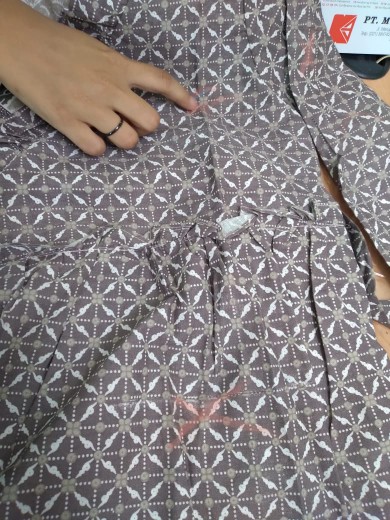 Tey-17 Batik Wanita Asj Sa Hrb026 Kenongo Kemeja Tosca Pendek