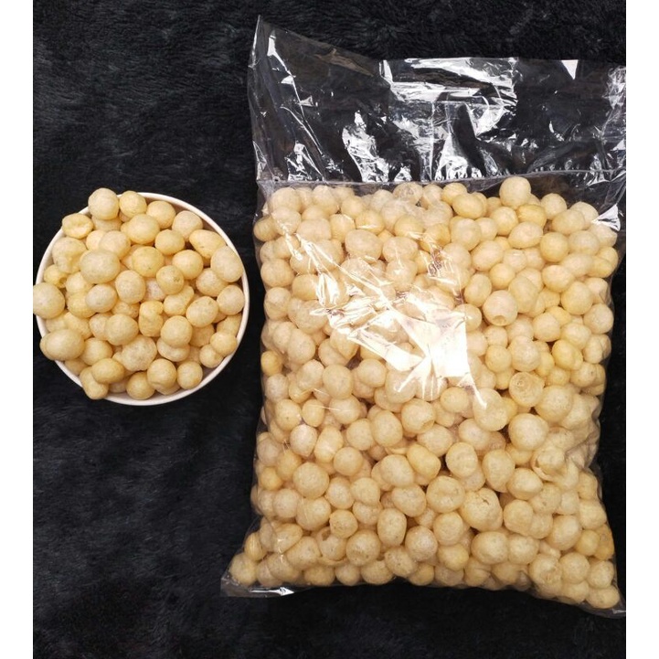 

Endog lewo/emplod/cimol kering cemilan enak gurih dan renyah paket 1kg