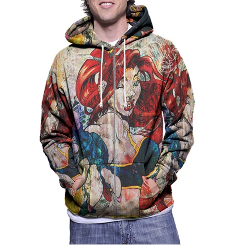 Jaket Hoodie Red Monica Art Hoodie Fullprint Casual Zipper Hoodie Fullprint New Casual Unisex Hoodie