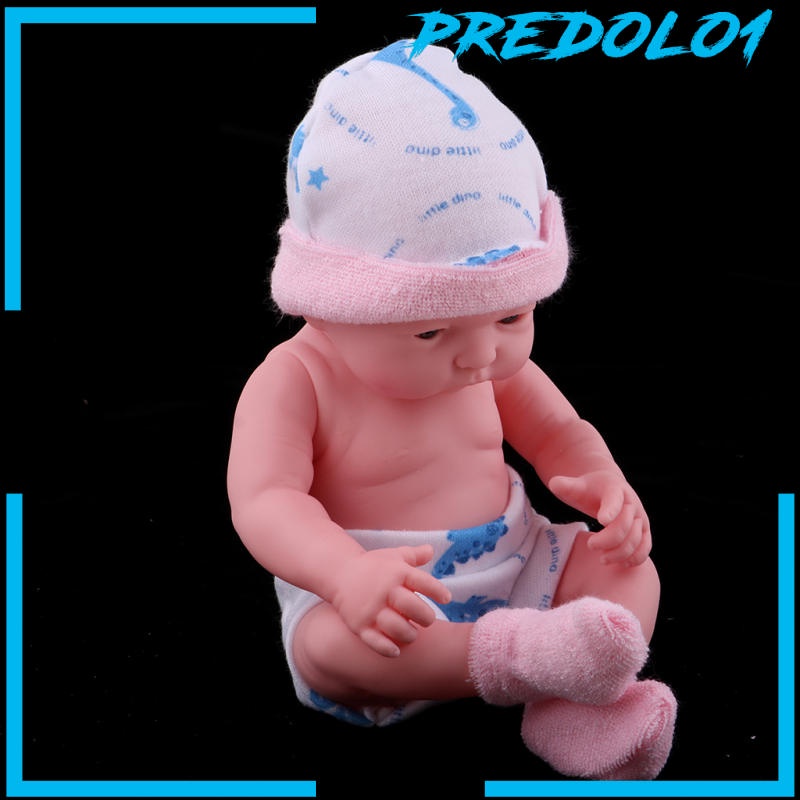 (Predolo1) Mainan Boneka Bayi Newborn Realistis 25cm Bahan Vinyl Lembut Dengan Pakaian Pink