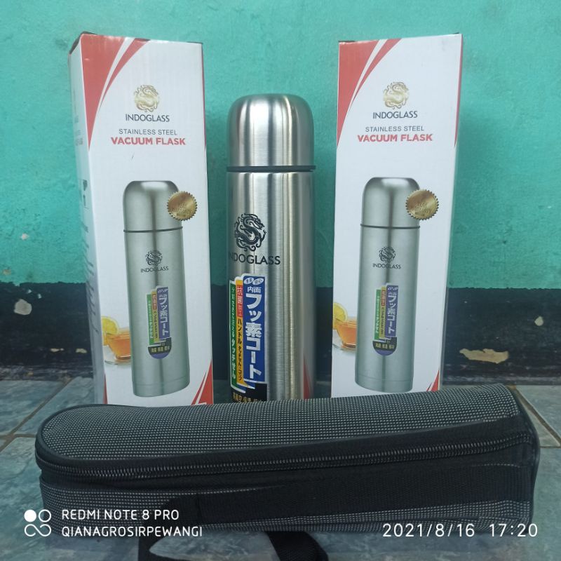 Termos air panas tremos stainless still 500ml free tas termos air panas polos