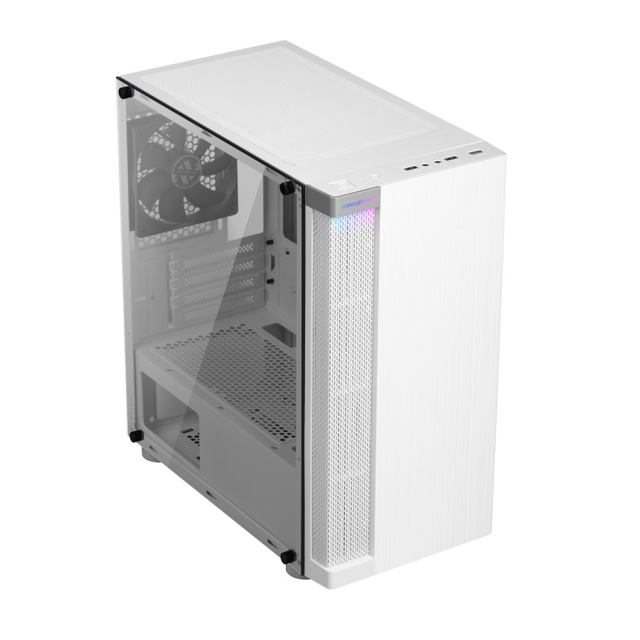 Casing Abkoncore Cronos 450M WHITE C450M Gaming PC Case