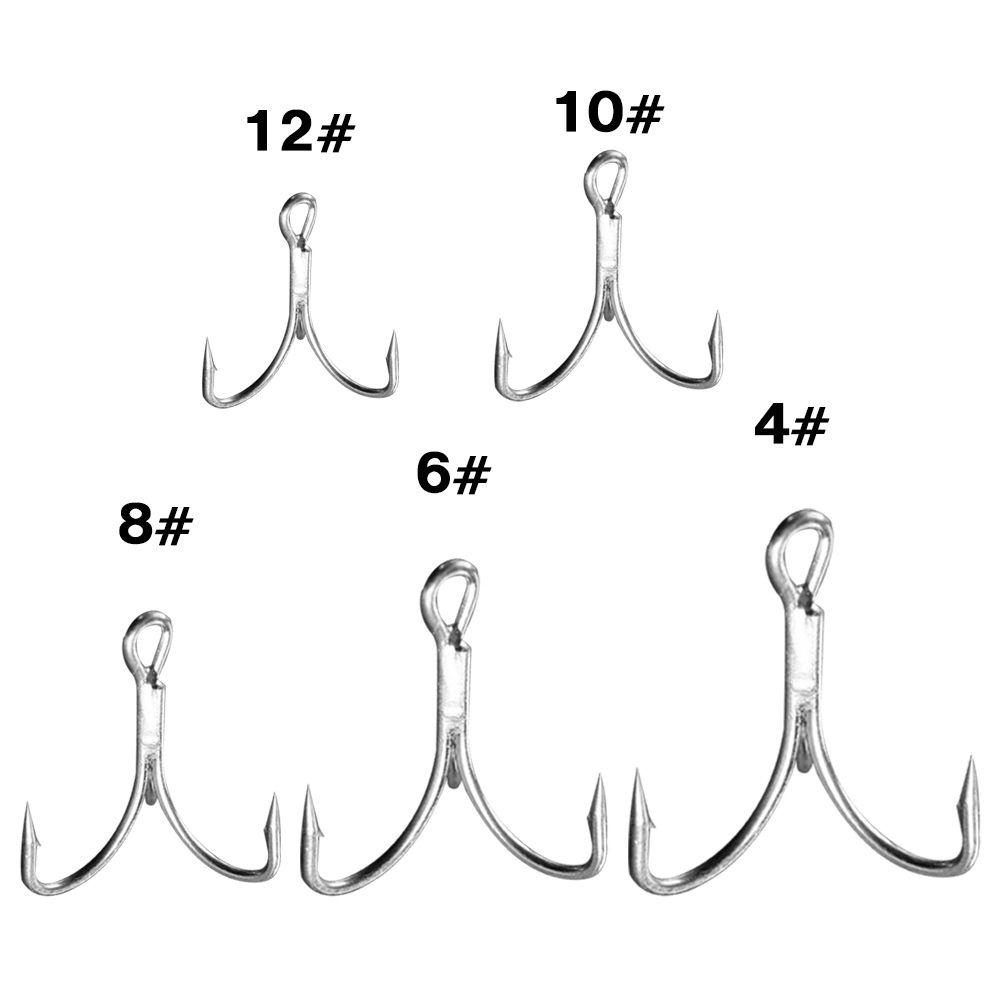 Preva 30PCS/Set Fishhooks Kait Berduri Tahan Lama Umpan Treble Jig