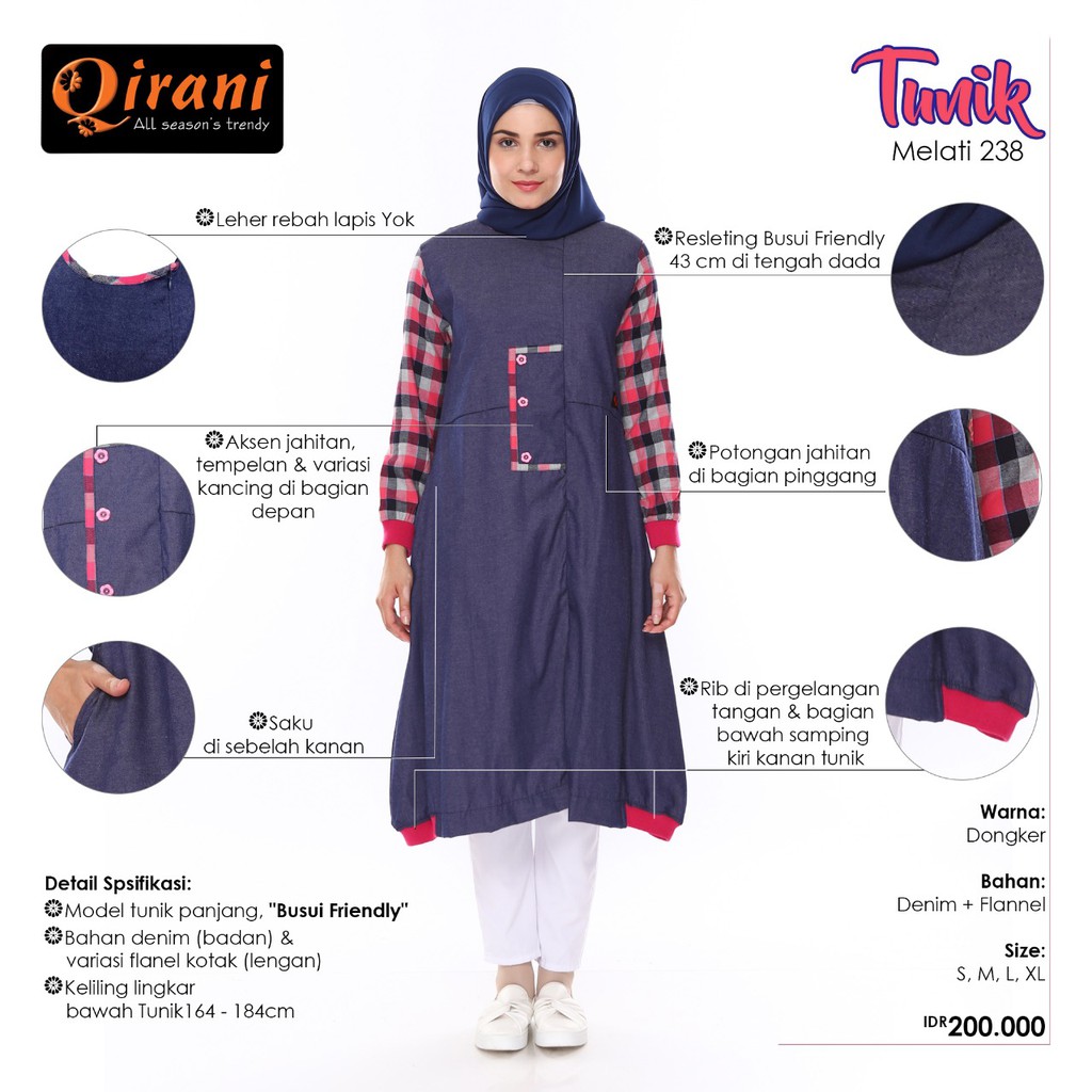TUNIK QIRANI MELATI 238