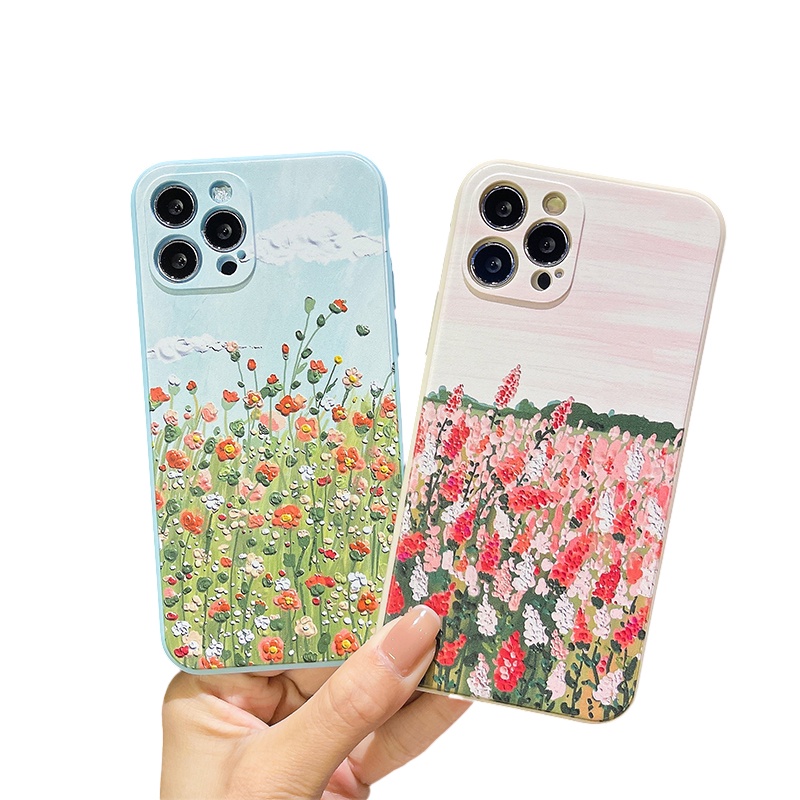 Soft Case OPPO A15 A54 A5S A3S A16 A95 A7 A5 A9 A31 A53 2020 A12 A1K Reno 5 4 5F 4F A74 A15S A52 A11K A92 A35 A11 A93 A32 A72 A94 A53S F17 PRO A16S A12S A12E A33 Y20 Y12 5 5i C3 C25 C12 A12 Blue Sky Lavender Garden Cover