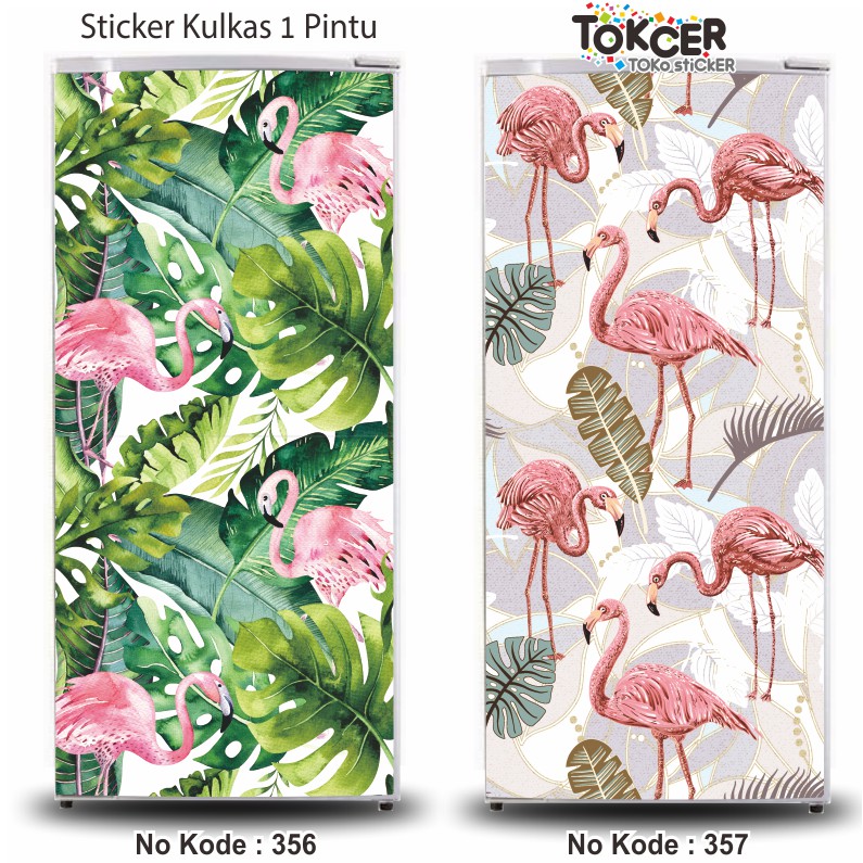 Stiker Kulkas 1 Pintu dan 2 Pintu FLAMINGO