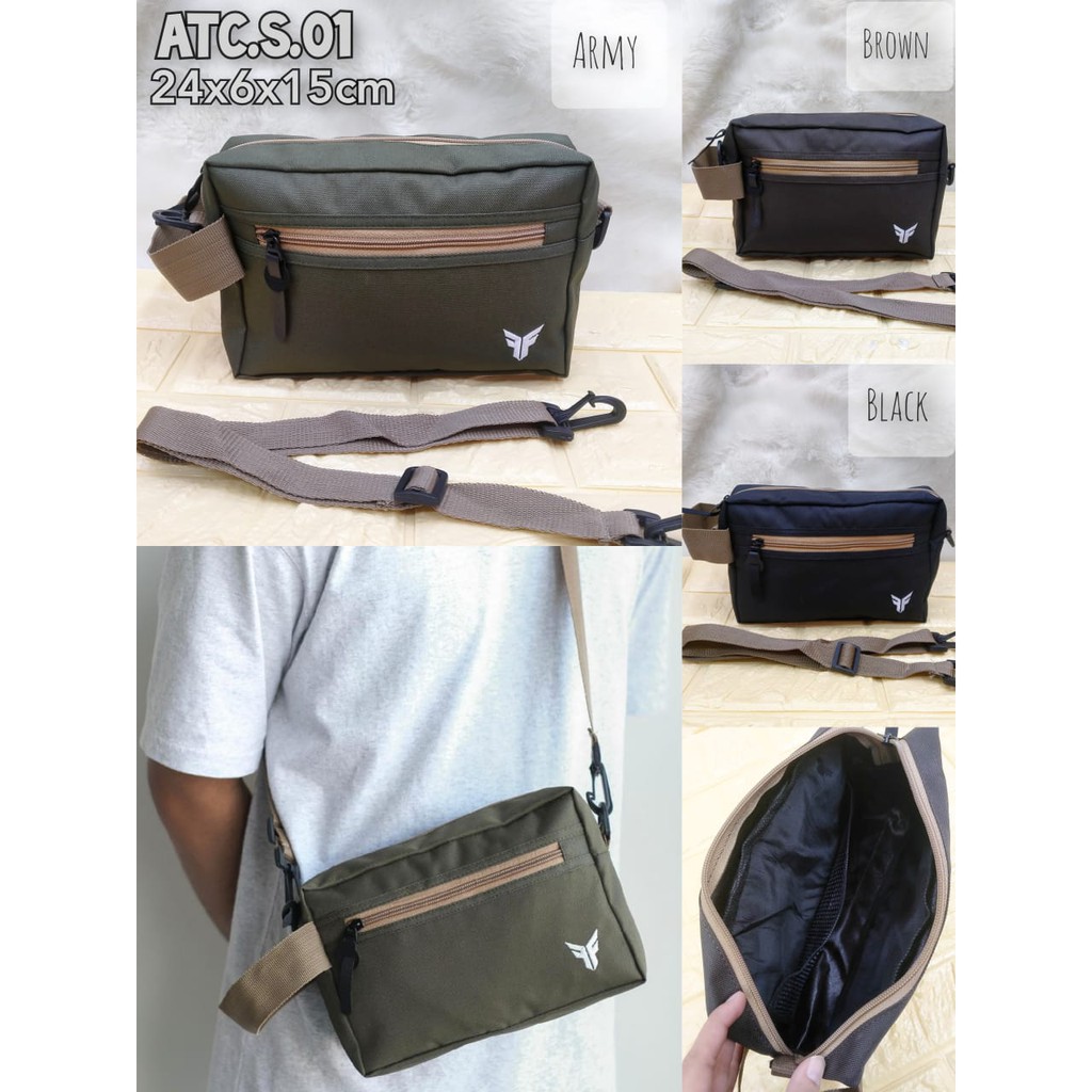 Tas Selempang Mini Pria - Canvas