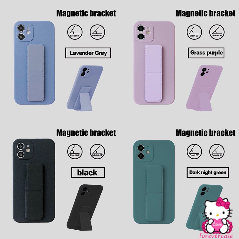 Samsung A03S A12 A11 M11 A20S A10S A52 A52S A72 M12 A32 A50S A71 A70 A30S A50 Plain Soft Tpu Magnetic Bracket Case Simple Holder Popsocket Pure Color Silicon Cover