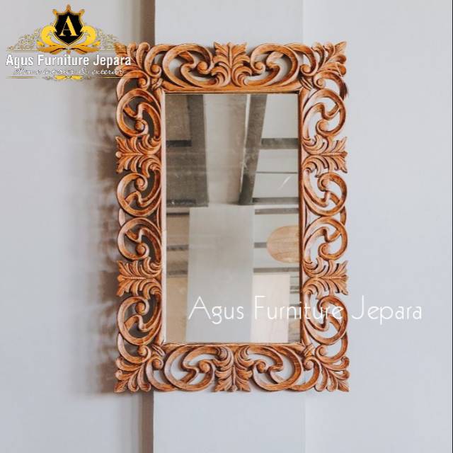 PIGURA CERMIN BARCELONA ANTIK RUSTIK (pigura kaca cermin pigura gantung)