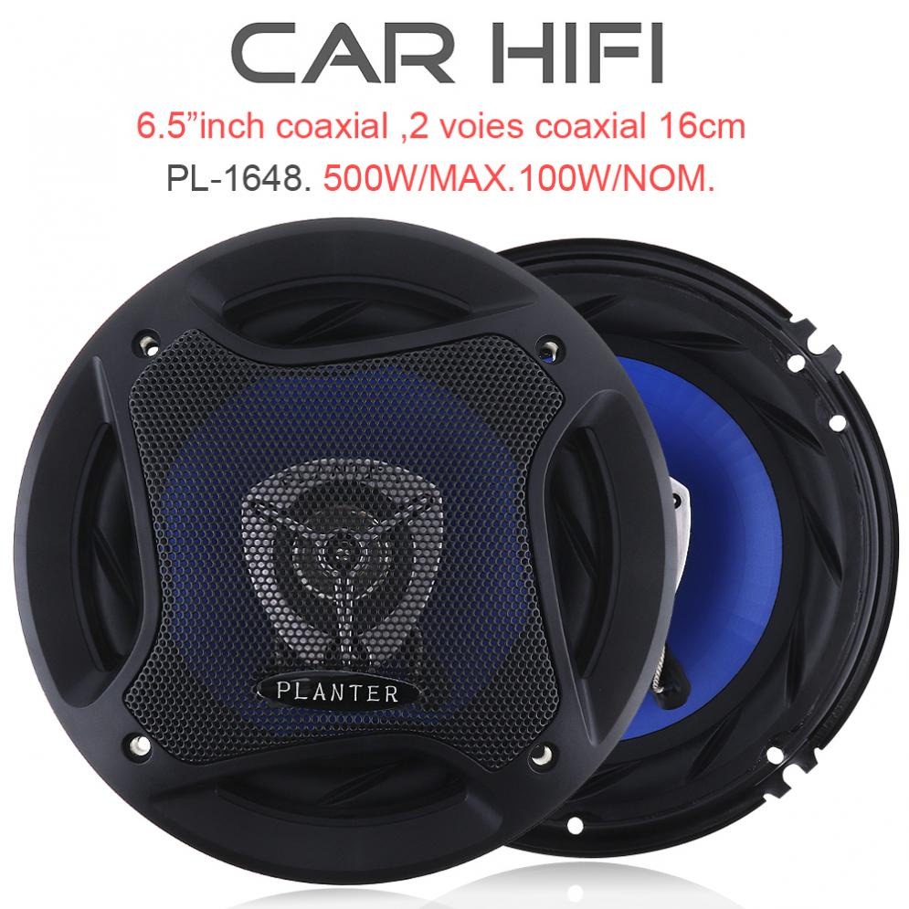 Planter Speaker Mobil Coaxial HiFi 2 Way 6.5 Inch 500W 2 PCS - PL-1648 - Black