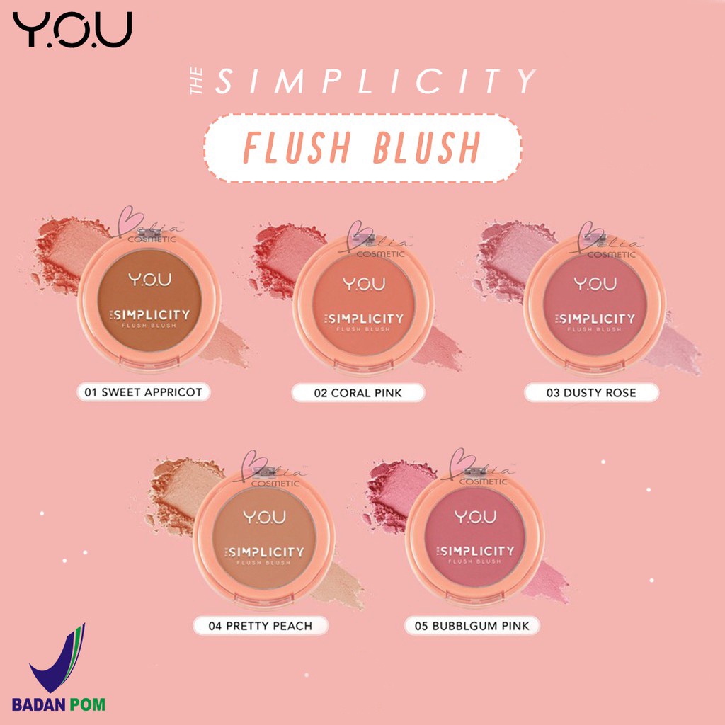 YOU The Simplicity Flush Blush 3.5g | Blush On Creamy Y.O.U (✔️BPOM)❤TARABABYSTORE ❤