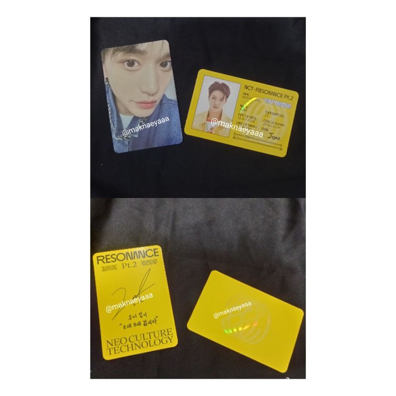 NCT 2020 ALBUM RESONANCE PT. 2 DEPARTURE PC LUCAS ID CARD JENO