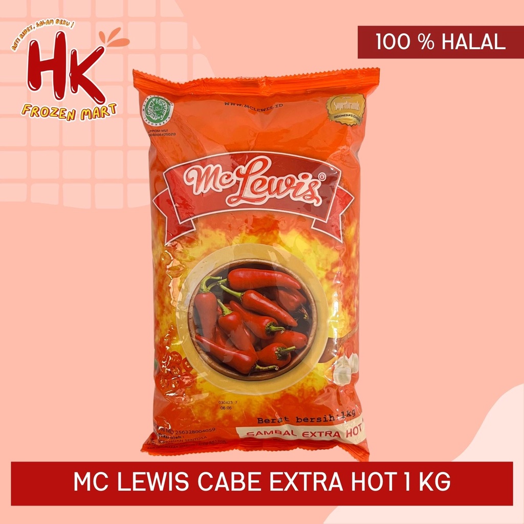 

Mc Lewis Saus Sambal Extra Hot Extra Pedas 1kg (mclewis chili delmonte) / HK Frozen Mart