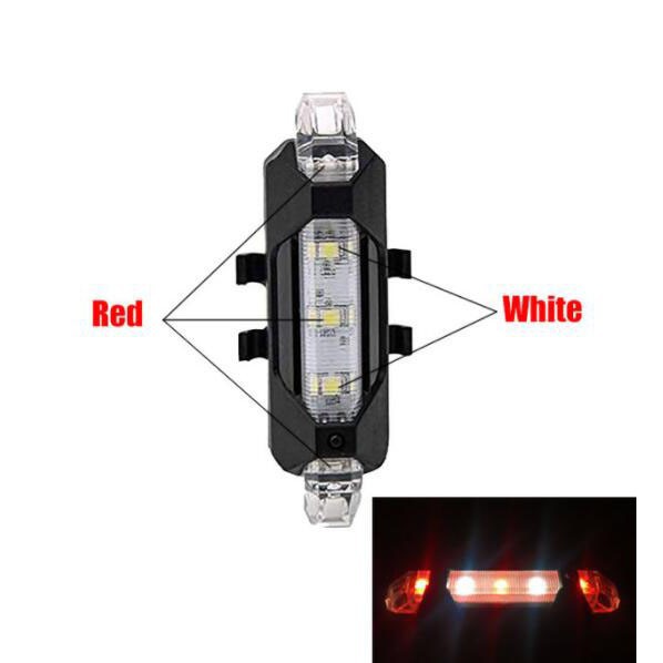 Grab Medan Lampu Belakang Sepeda USB Rechargeable Rear Tail Bike Portable Light Lamp DC-918 ROBESBON