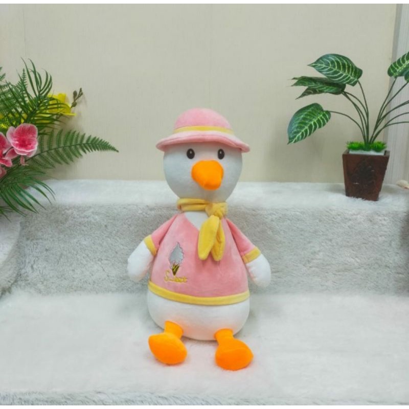 Boneka Bebek Pita Scraft Topi Syal Donald Duck Animal Ukuran 15&quot;/40cm