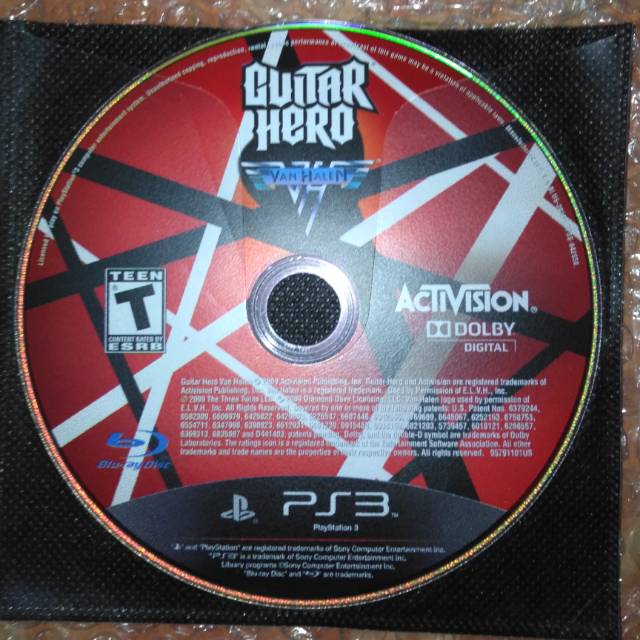 kaset ps3 original second guitar hero van hallen
