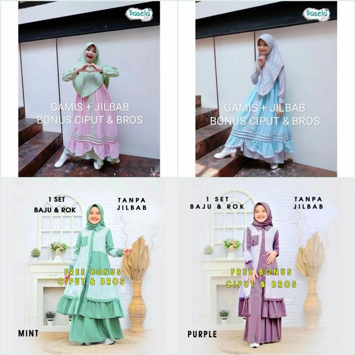 Baju Gamis Anak Remaja Perempuan Terbaru Umur 6-7 Tahun Basela Kids