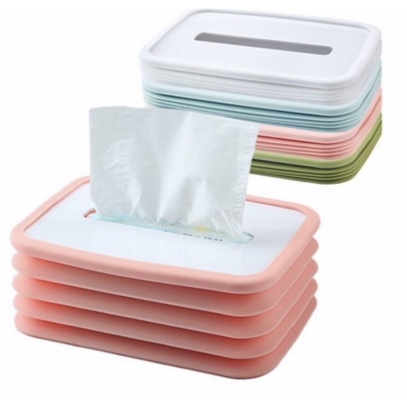 Tempat Tissue Lipat Bahan Silikon - Kotak Tisu Flexible - Kotak Tisu