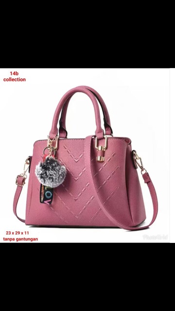 NEW COOM TAS WANITA HANDBAG BORDIER V TANPA POM2 14B