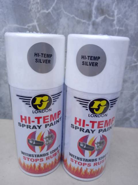 Pilok Pilox Cat RJ Anti Panas Silver Hi-Temp Silver 150cc Cat Semprot RJ 150cc