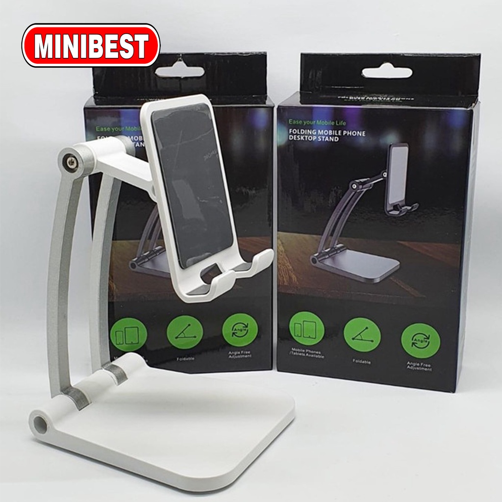 Minibest Holder tablet Hp Full Stainless Folding Mobile Phone Desktop Stand Q-009