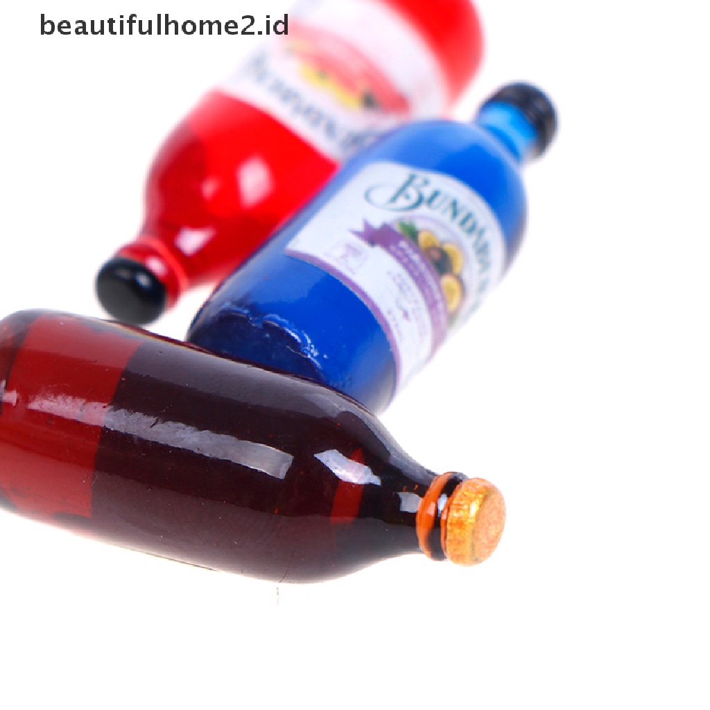 Beautifulhome2. Buku Literatur Dalam Bahasa MandarinId 6pcs Miniatur Botol Wine Bahan Resin Skala 1: 12 Untuk Rumah Boneka