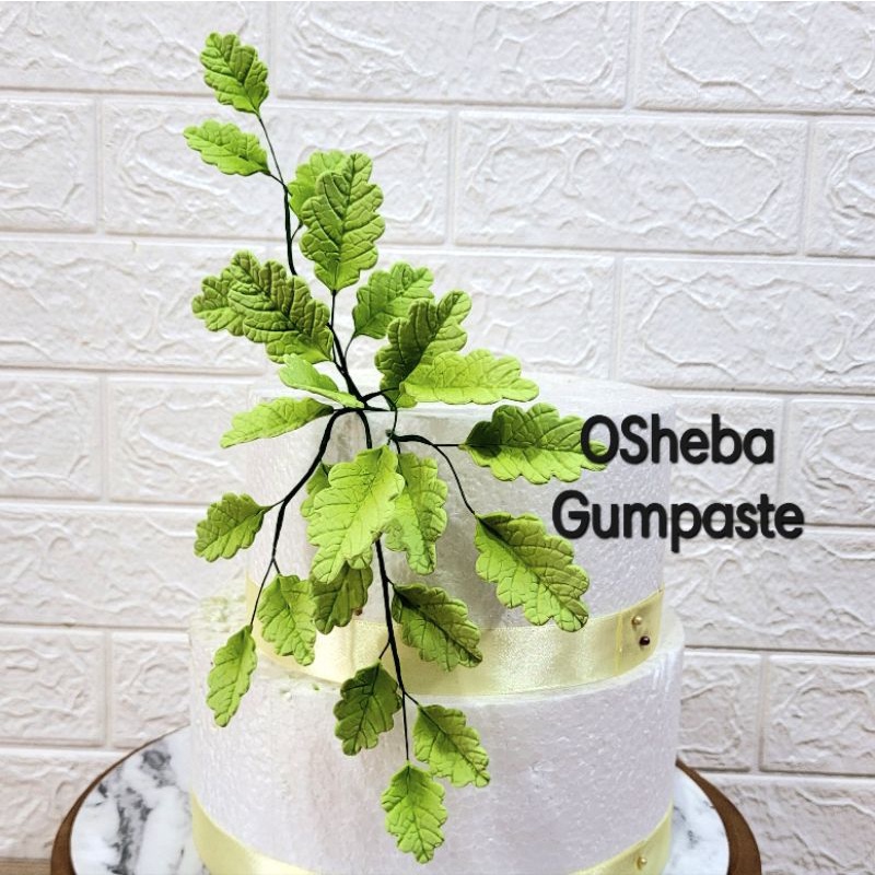 

[osheba] gumpaste daun rangkai berkawat daisy set