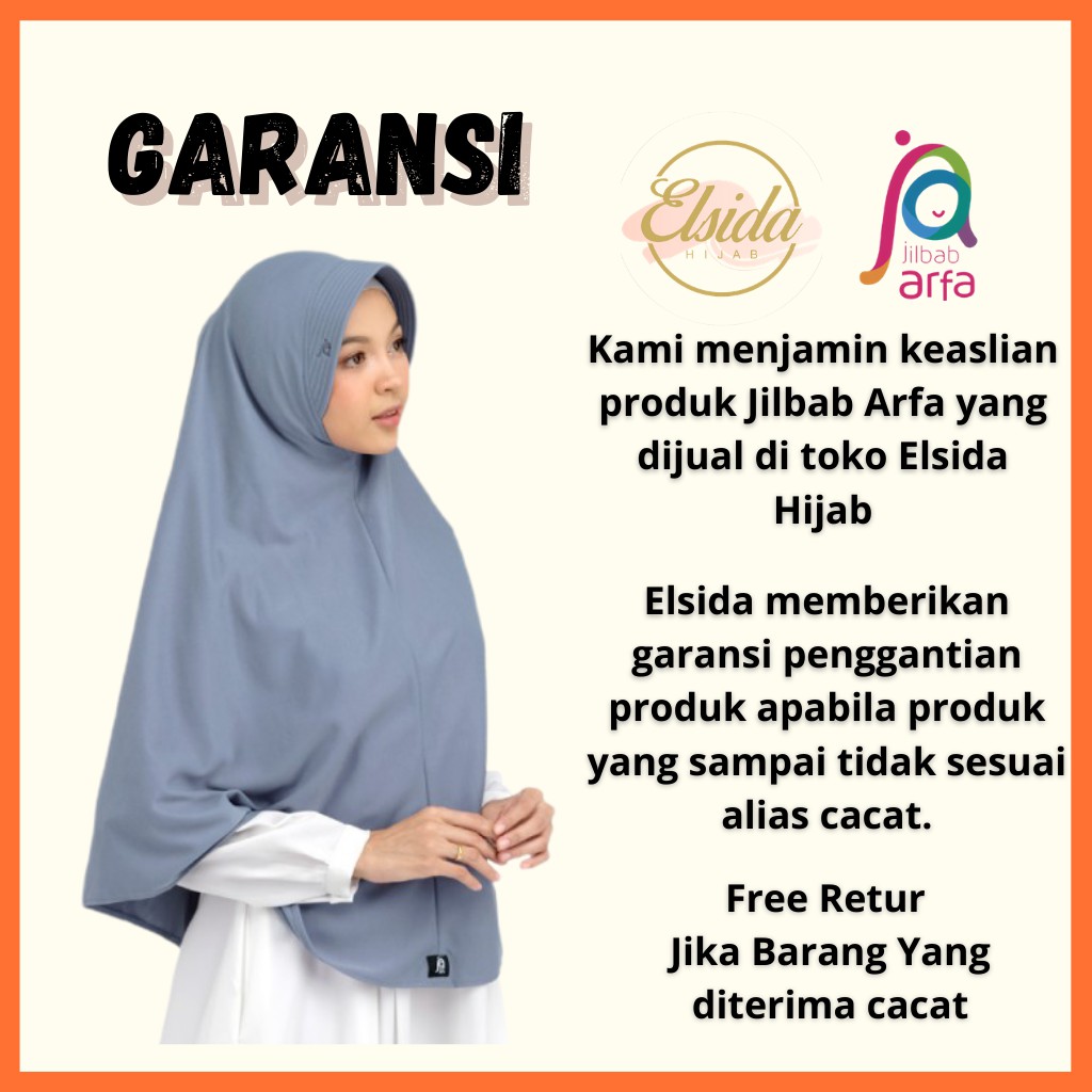 Jilbab Arfa warna Denim - Kerudung Kaos Daily Hijab Instan Terbaru-4